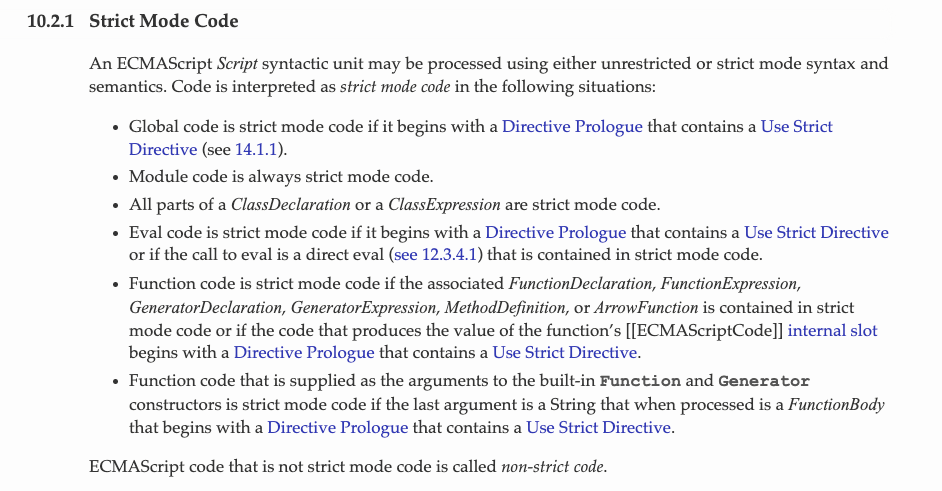 strictmodecode